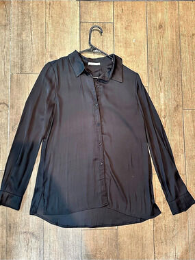 Becool Black Long Sleeve Blouse Size Small Like New